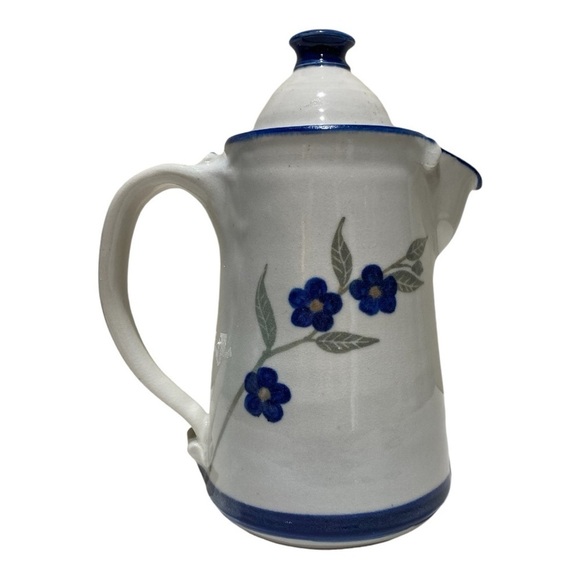 Handcrafted Coffeeor Tea Floral Service Pitcher - Picture 4 of 7